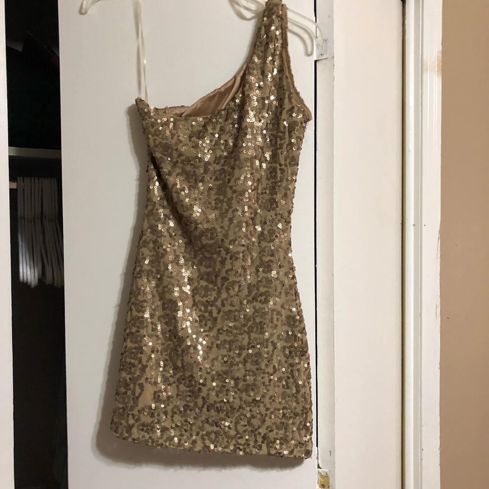 Gold sequence dress